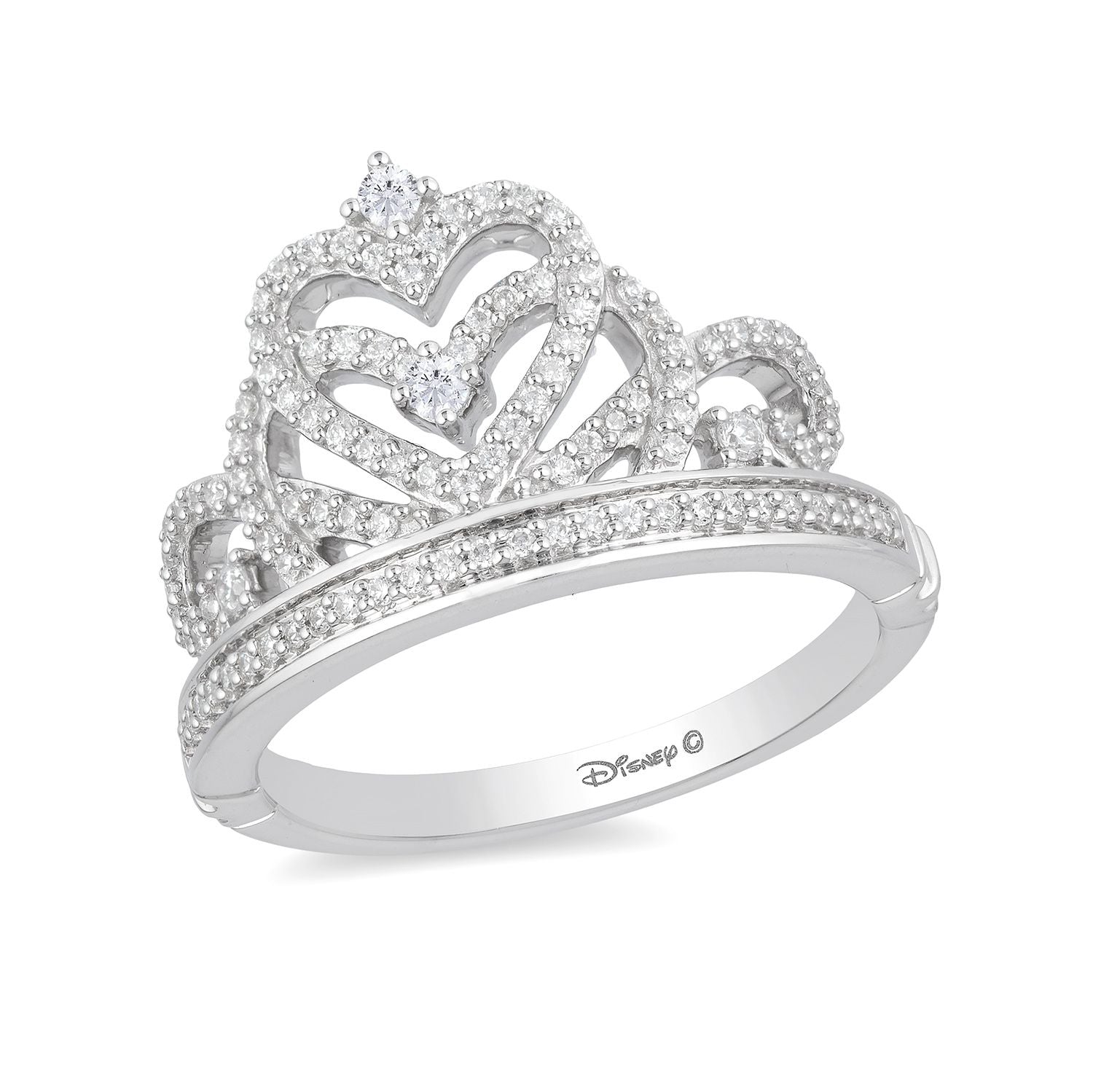 Sterling Silver Fairytale Princess Tiara Ring | Cinderella engagement rings,  Bridal jewelry, Pink diamond ring